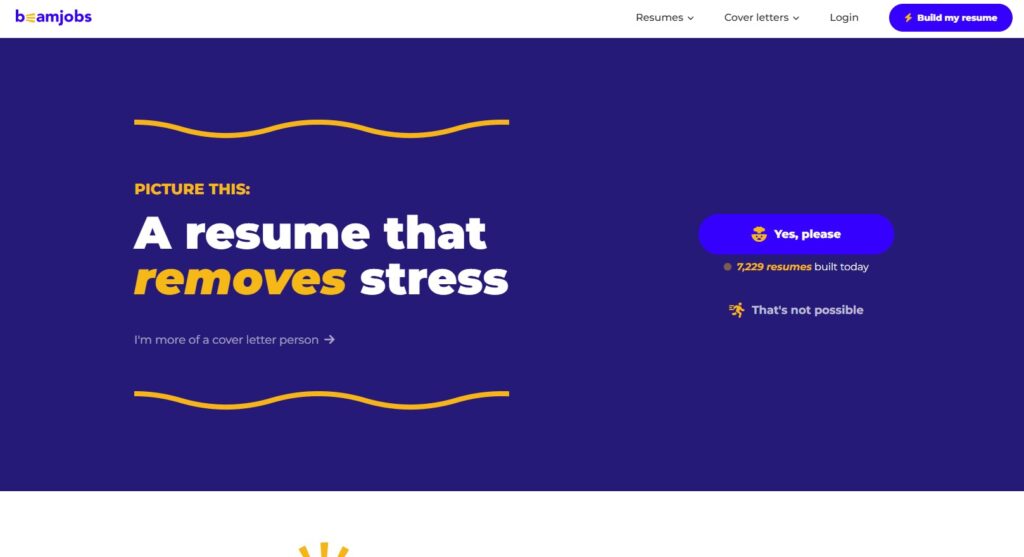 BeamJobs Resume Builder