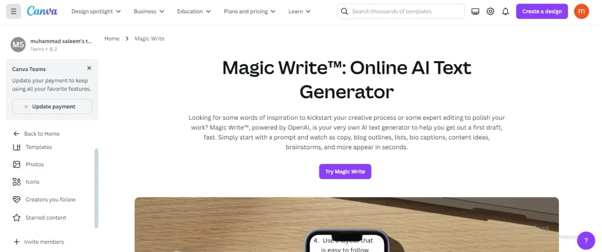 Magic Write