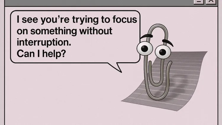 Microsoft Clippy: Great Assistant to Shape User POV
